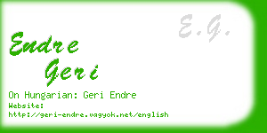 endre geri business card